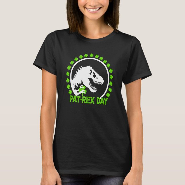 Lycklig St Pat Rex Day St Patrick Patrex Dinosaur T Shirt (Framsida)