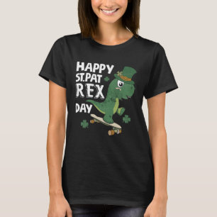 Lycklig St Pat Rex Day St Patricks Dinosaur Småbar T Shirt