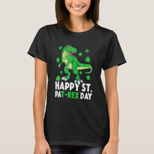 Lycklig St Pat Rex Dinosaur Saint patrick S dag fö T Shirt