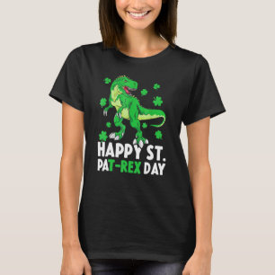Lycklig St Pat Rex Dinosaur Saint patrick's day fö T Shirt