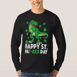 Lycklig St PaT Rex Dinosaur Saint patrick's day fö T Shirt