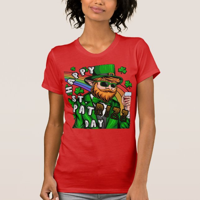Lycklig St. Pat Rizz-dagen T Shirt (Framsida)