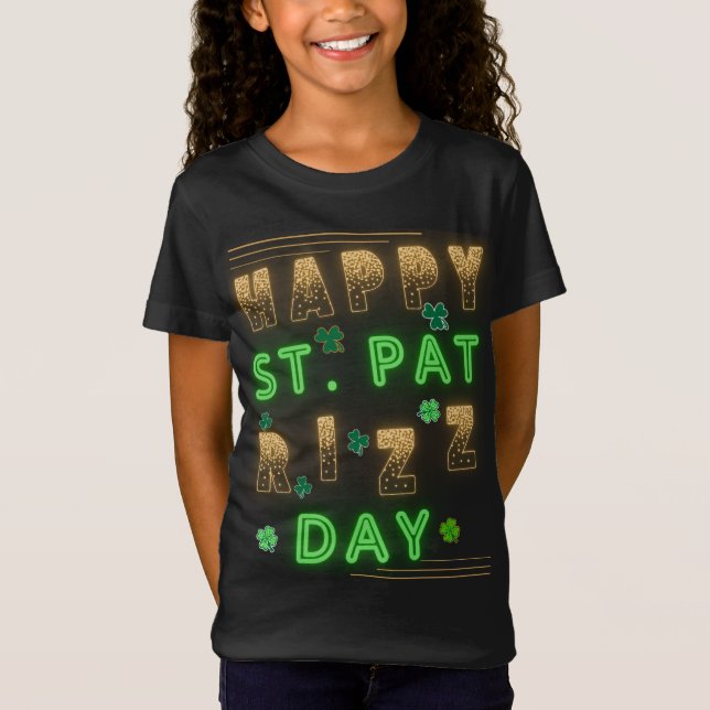 Lycklig St. Pat Rizz-dagen T Shirt (Framsida)