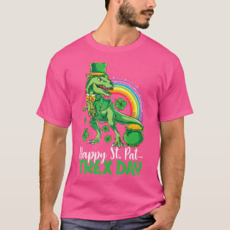 Lycklig St Pat T Rex Day Dinosaur Boys Girls K Shirt