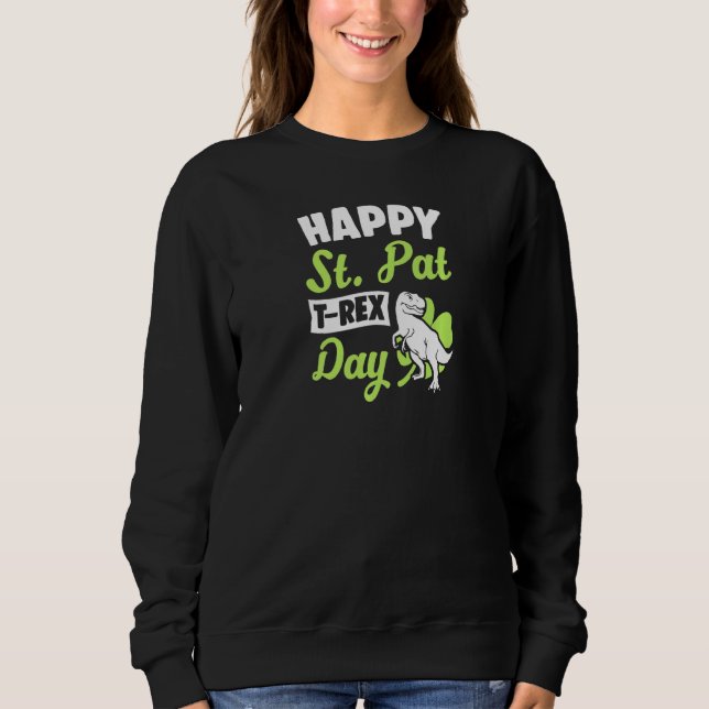 Lycklig St Pat T Rex Day Dinosaur Funny St Patrick Shirt (Framsida)