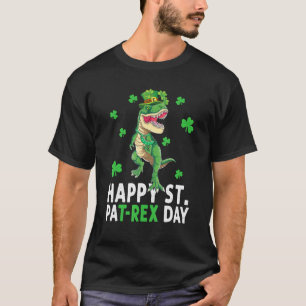 Lycklig St Pat T Rex Saint patrick's day Dinosaur  Shirt