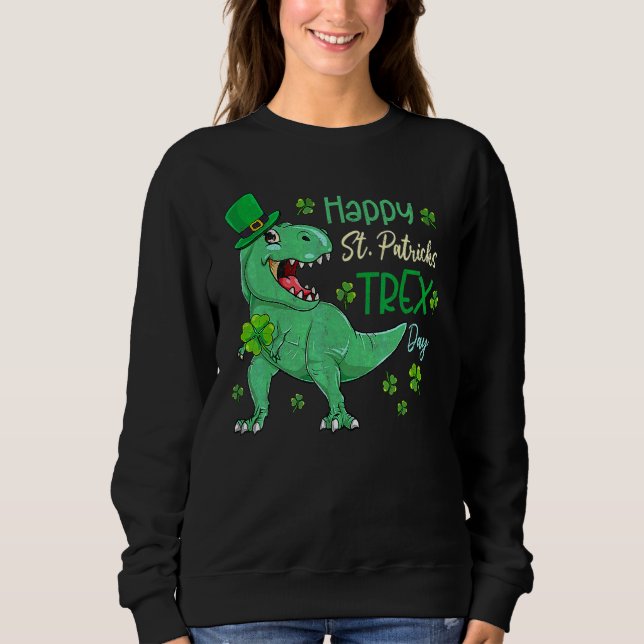 Lycklig St Pat T Rex Saint patrick's day Dinosaur  Shirt (Framsida)