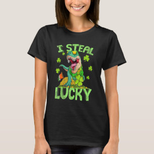 Lycklig St Pat T Rex Saint patrick's day Dinosaur Shirt