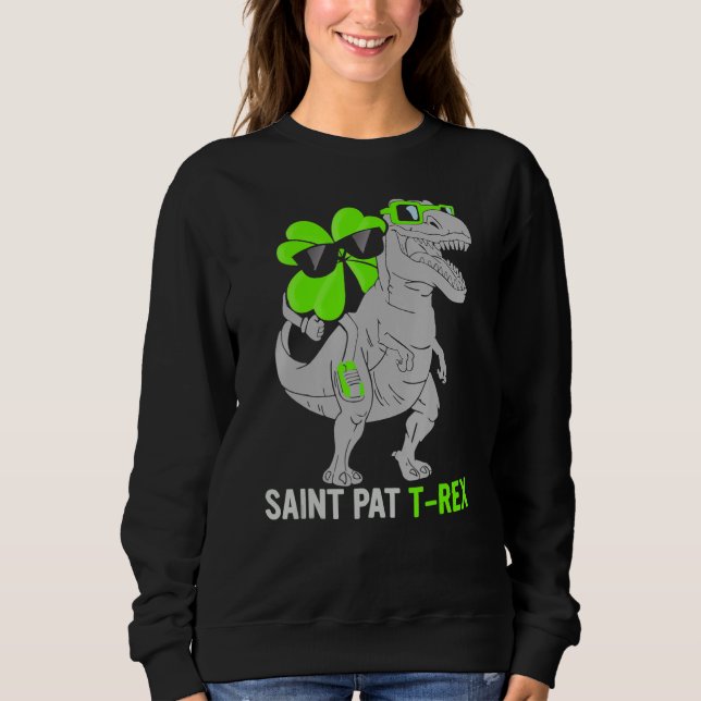 Lycklig St Pat T Rex Saint patrick's day Dinosaur  Shirt (Framsida)
