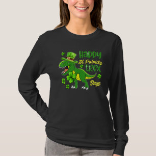 Lycklig St Pat T Rex Saint patrick's day Dinosaur Shirt