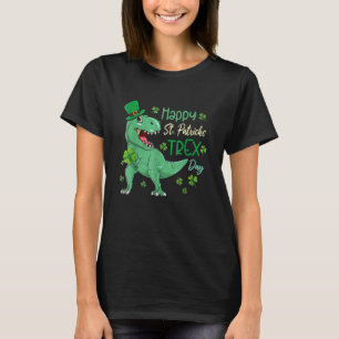 Lycklig St Pat T Rex Saint patrick's day Dinosaur Shirt
