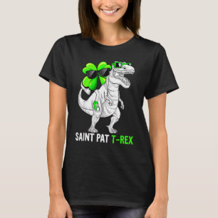 Lycklig St Pat T Rex Saint patrick's day Dinosaur Shirt