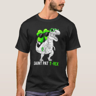 Lycklig St Pat T Rex Saint patrick's day Dinosaur  Shirt