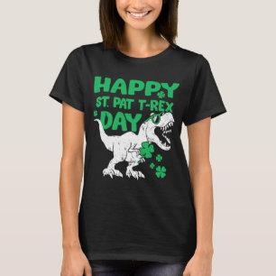 Lycklig St Pat T-Rex Saint patrick's day Dinosaur T Shirt