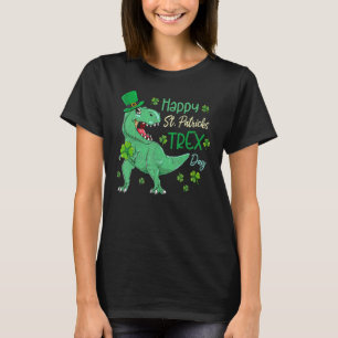 Lycklig St Pat T-Rex Saint patrick's day Dinosaur T Shirt