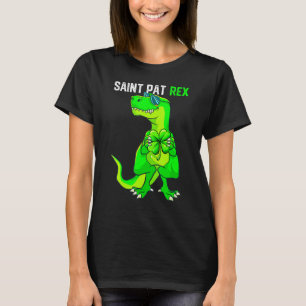 Lycklig St Pat T Rex Saint patrick's day Funny Din Shirt