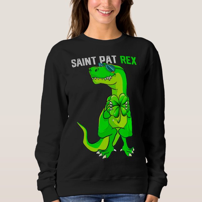 Lycklig St Pat T Rex Saint patrick's day Funny Din Shirt (Framsida)