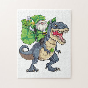 Lycklig St Pat T Rex Saint patrick's day Leprechau Pussel