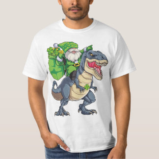 Lycklig St Pat T Rex Saint patrick's day Leprechau T Shirt