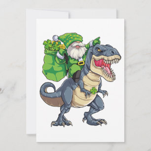 Lycklig St Pat T Rex Saint patrick's day Leprechau Tack Kort