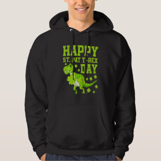 Lycklig St Pat Trex Day Dino St patricks day Dinos Hoodie