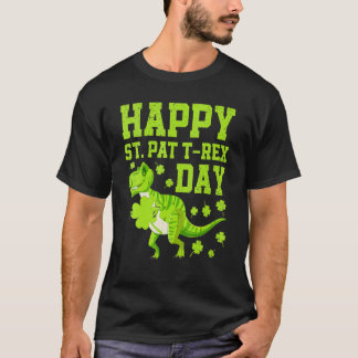 Lycklig St Pat Trex Day Dino St patricks day Dinos T Shirt