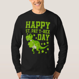 Lycklig St Pat Trex Day Dino St patricks day Dinos T Shirt