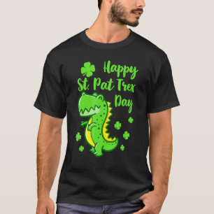 Lycklig St Pat Trex Day Dinosaur Funny St Patricks T Shirt