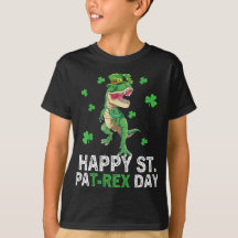Lycklig St Pat Trex Day Dinosaur Småbarn St Patric
