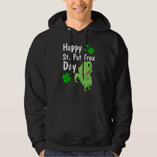 Lycklig St Pat Trex Day Dinosaur St Patrick' 1 Hoodie