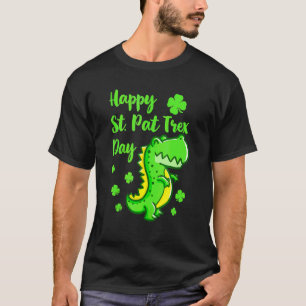 Lycklig St Pat Trex Day Dinosaur St patrick's day T Shirt