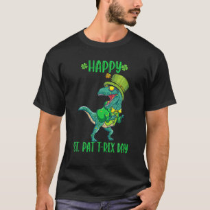 Lycklig St Pat Trex Day Funny Patricks Day Dinosau T Shirt