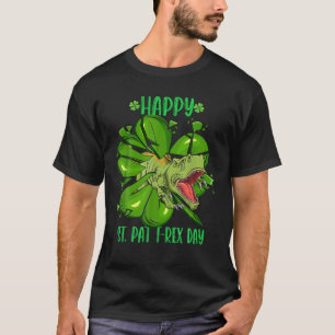 Lycklig St Pat Trex Day Funny Patricks Day Dinosau T Shirt