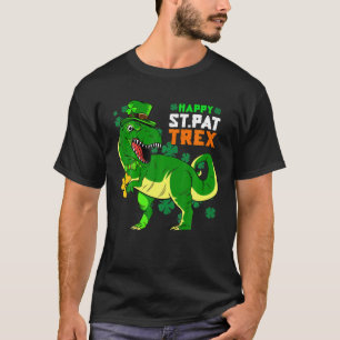 Lycklig St Pat Trex Day Saint patrick Dinosaur Boy T Shirt