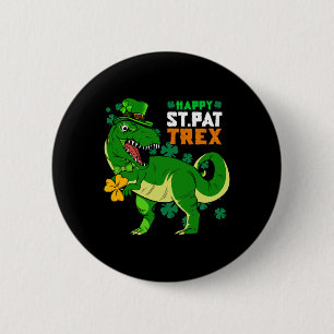 Lycklig St Pat Trex Day Saint patrick Dinosaur Knapp