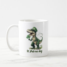 Lycklig St. PatREX Day dinosauaur st. Patrick's da Kaffemugg