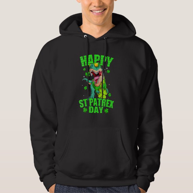 Lycklig St Patrex Day Funny St Patrick Day Cute T  Hoodie (Framsida)