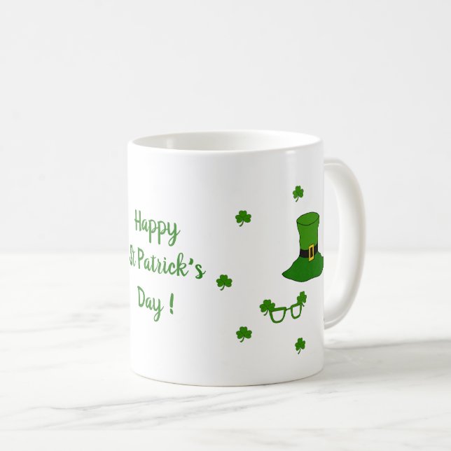 Lycklig St Patri-minimalistisk matkaffe Mugg (Framsida höger)