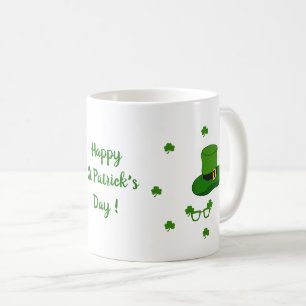 Lycklig St Patri-minimalistisk matkaffe Mugg