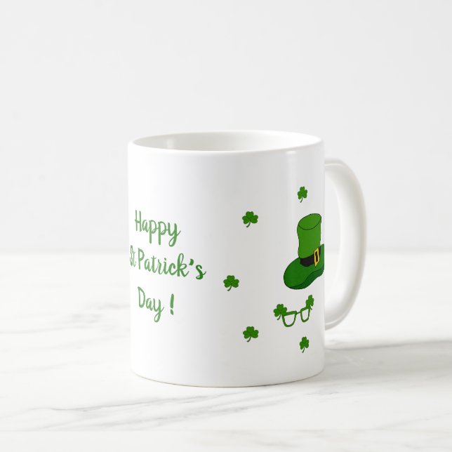 Lycklig St Patri-minimalistisk matkaffe Mugg (Framsida höger)