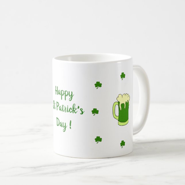 Lycklig St Patri-minimalistisk matkaffe Mugg (Framsida höger)