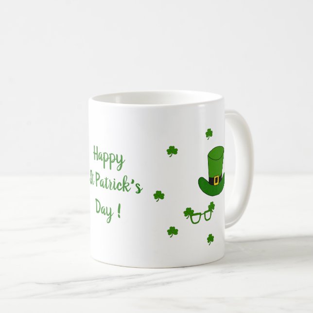 Lycklig St Patri-minimalistisk matkaffe Mugg (Framsida höger)