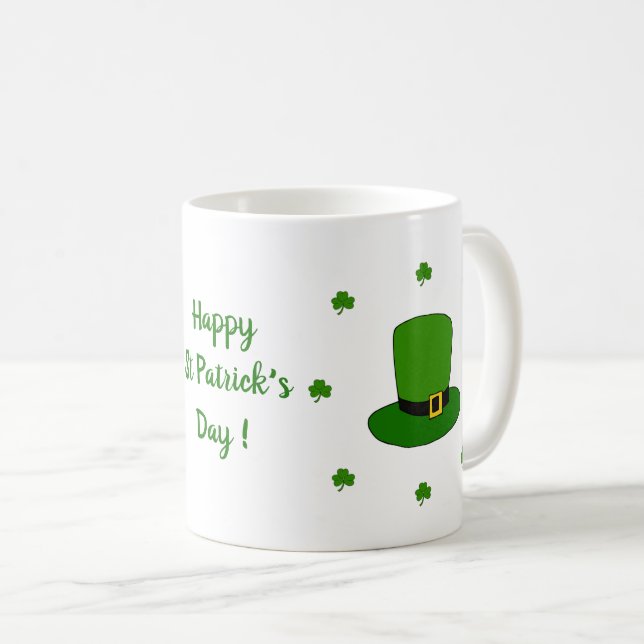Lycklig St Patri-minimalistisk matkaffe Mugg (Framsida höger)