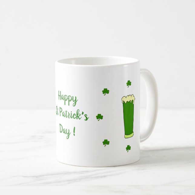 Lycklig St Patri-minimalistisk matkaffe Mugg (Framsida höger)