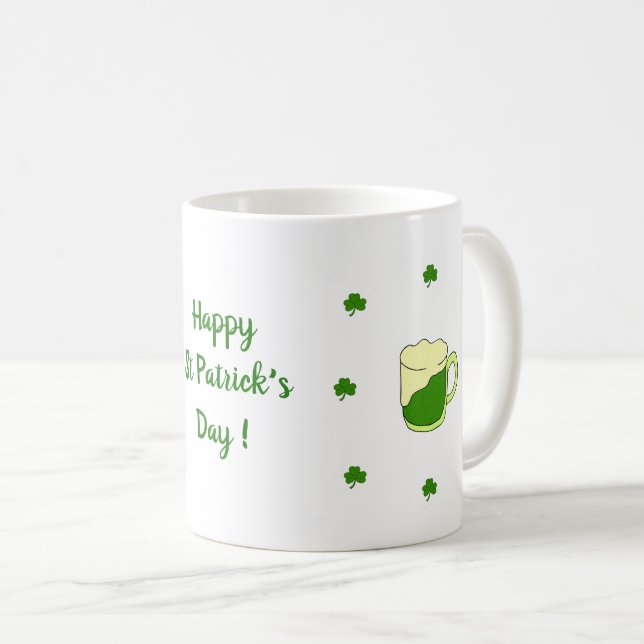 Lycklig St Patri-minimalistisk matkaffe Mugg (Framsida höger)