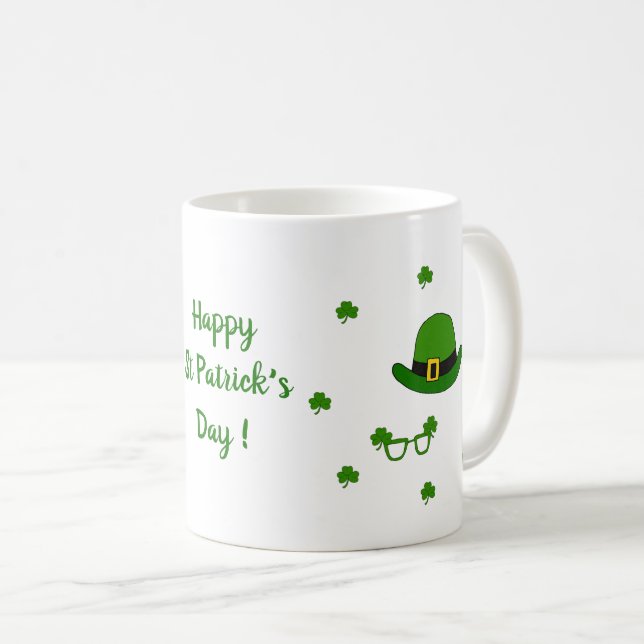 Lycklig St Patri-minimalistisk matkaffe Mugg (Framsida höger)