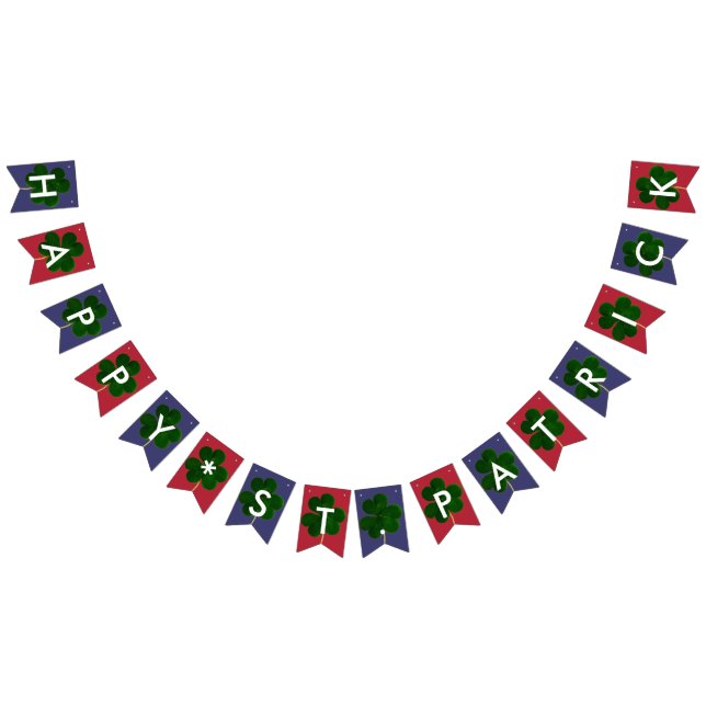 Lycklig St. Patrick American Flagga Shamrock (Alla)