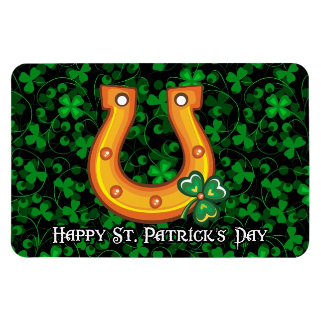 Lycklig St. Patrick dag 1 Premium Magnet (Horisontell)