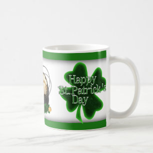 Lycklig St. Patrick-dag 4 Löv Klöver Kaffemugg