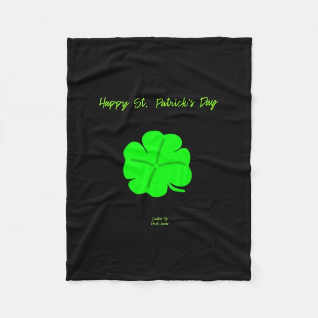 Lycklig St. Patrick dag Small Fleece Blanket (Framsidan)